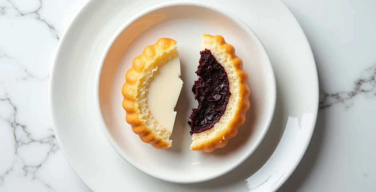 Cross-section comparison showing properly soaked versus oversaturated ladyfingers