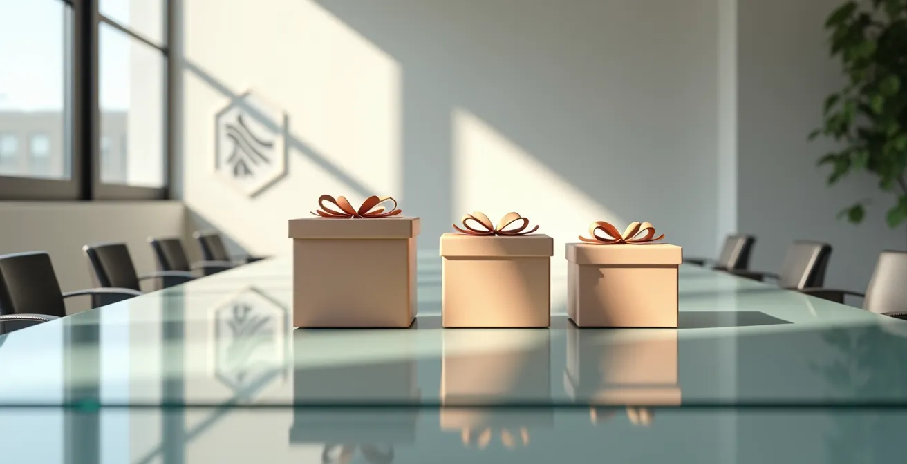 Visual representation of client segmentation matrix for strategic corporate gifting